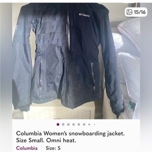 Columbia Women's Black Snowboarding Jacket size small